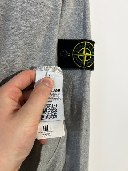 Maglione grigio con taschino sul petto Stone Island - Taglia L