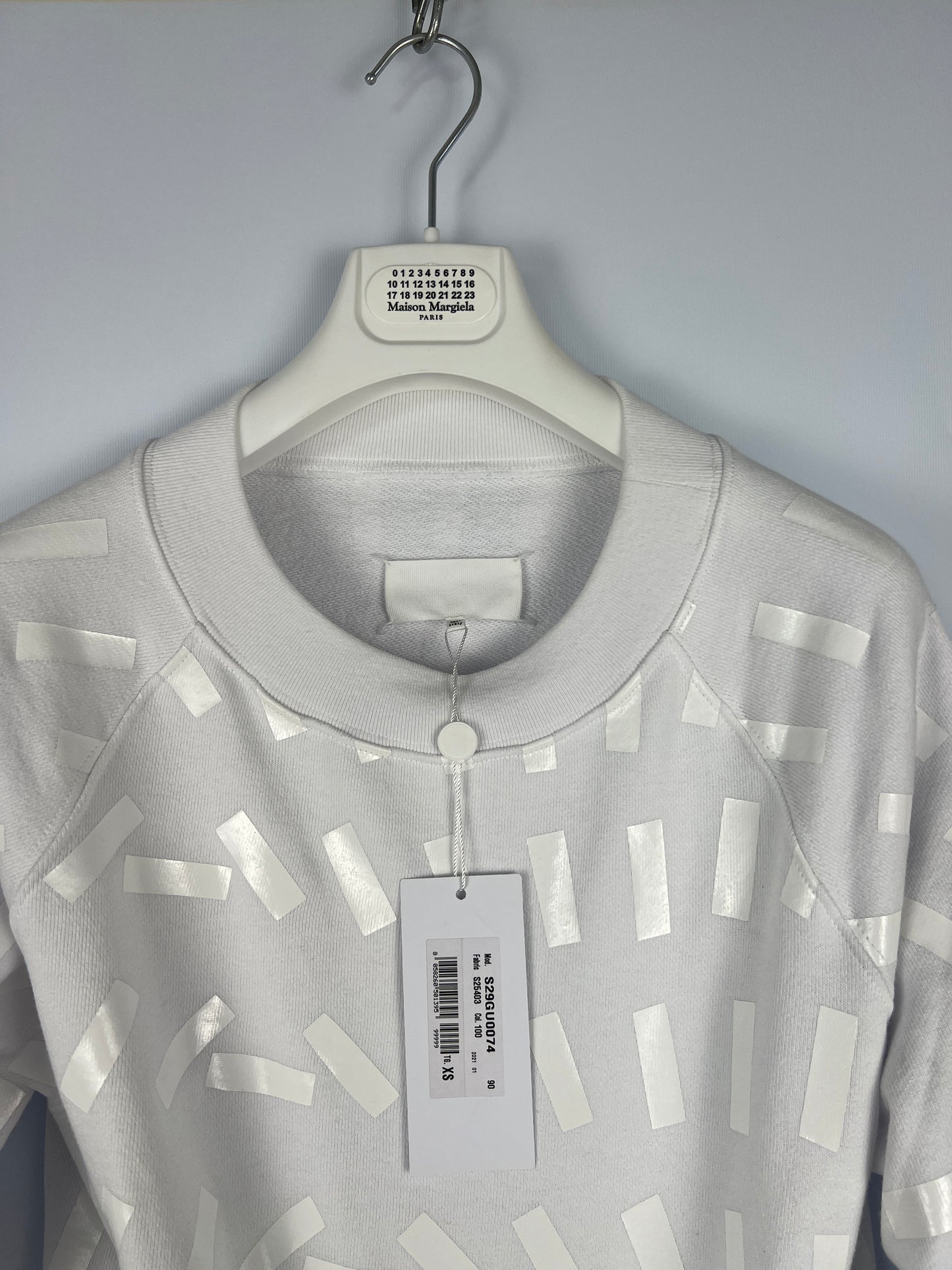 Felpa bianca "Artisanal" Maison Martin Margiela (nuova con cartellino) - Taglia S