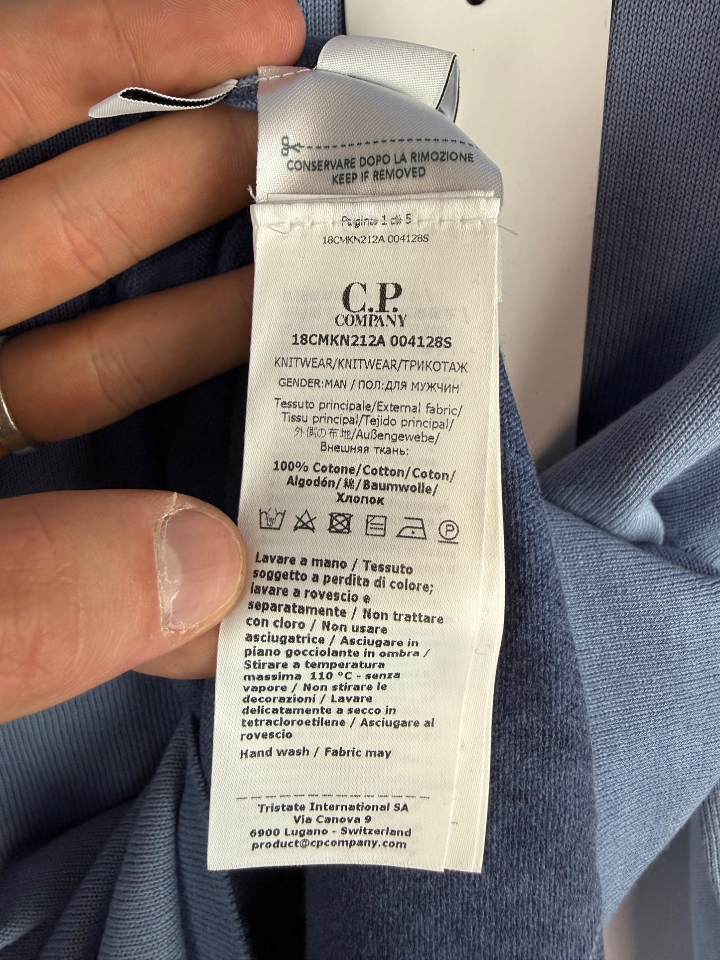 Maglione blu C.P. Company (nuovo con cartellino) - Taglia S