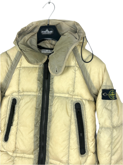 Giacca Nylon opaque gialla con zip e cappuccio Stone Island - Taglia Junior (10 anni, 140cm)