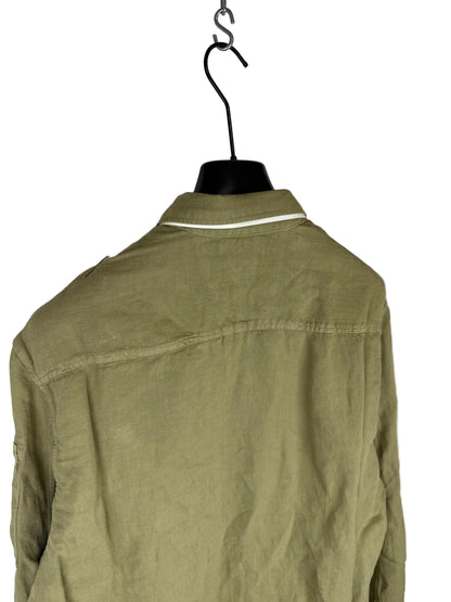 Overshirt beige con chiusura a zip C.P. Company (nuova con cartellino) - Taglia L
