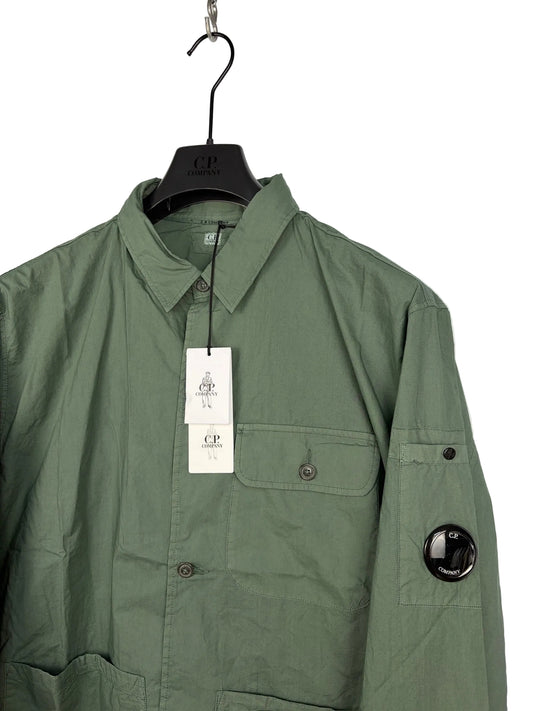 Overshirt verde con chiusura a bottoni C.P. Company (nuova con cartellino) - Taglia XL