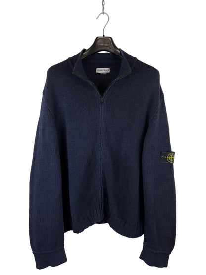 Maglione Vintage blu con zip Stone Island - Taglia XXL
