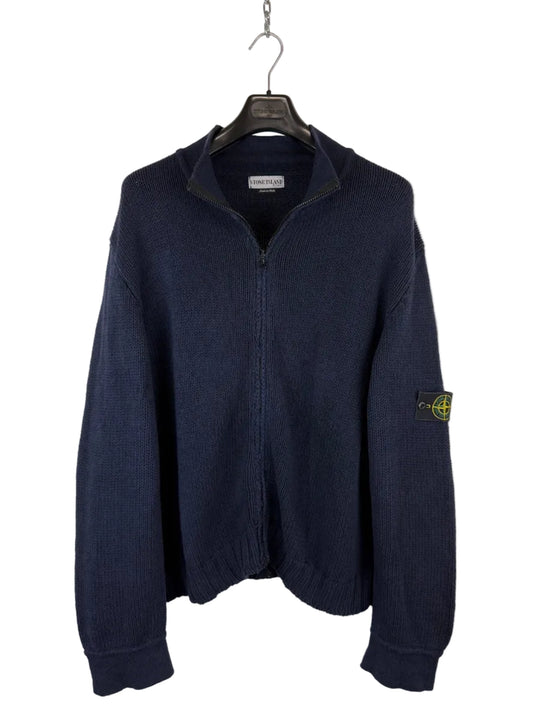 Maglione Vintage blu con zip Stone Island - Taglia XXL