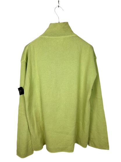 Maglione Vintage verde con zip Stone Island - Taglia XL