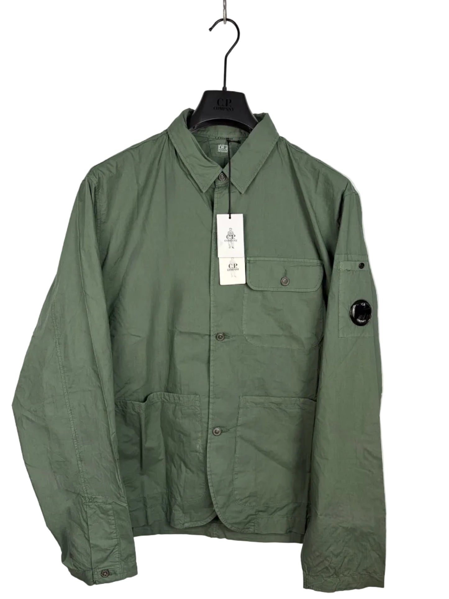 Overshirt verde con chiusura a bottoni C.P. Company (nuova con cartellino) - Taglia XL