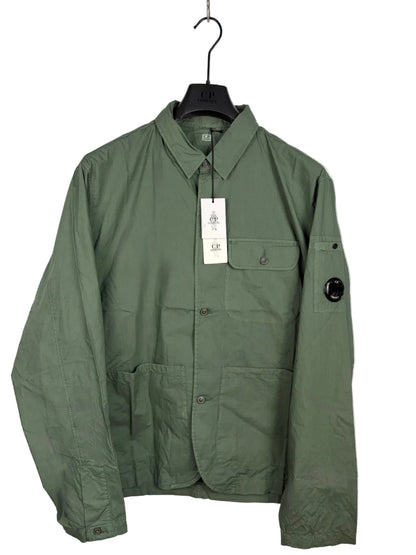 Overshirt verde con chiusura a bottoni C.P. Company (nuova con cartellino) - Taglia XL
