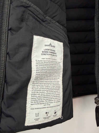 Giacca nera Loom Woven Down Chambers Stretch Nylon-TC Stone Island - Taglia M