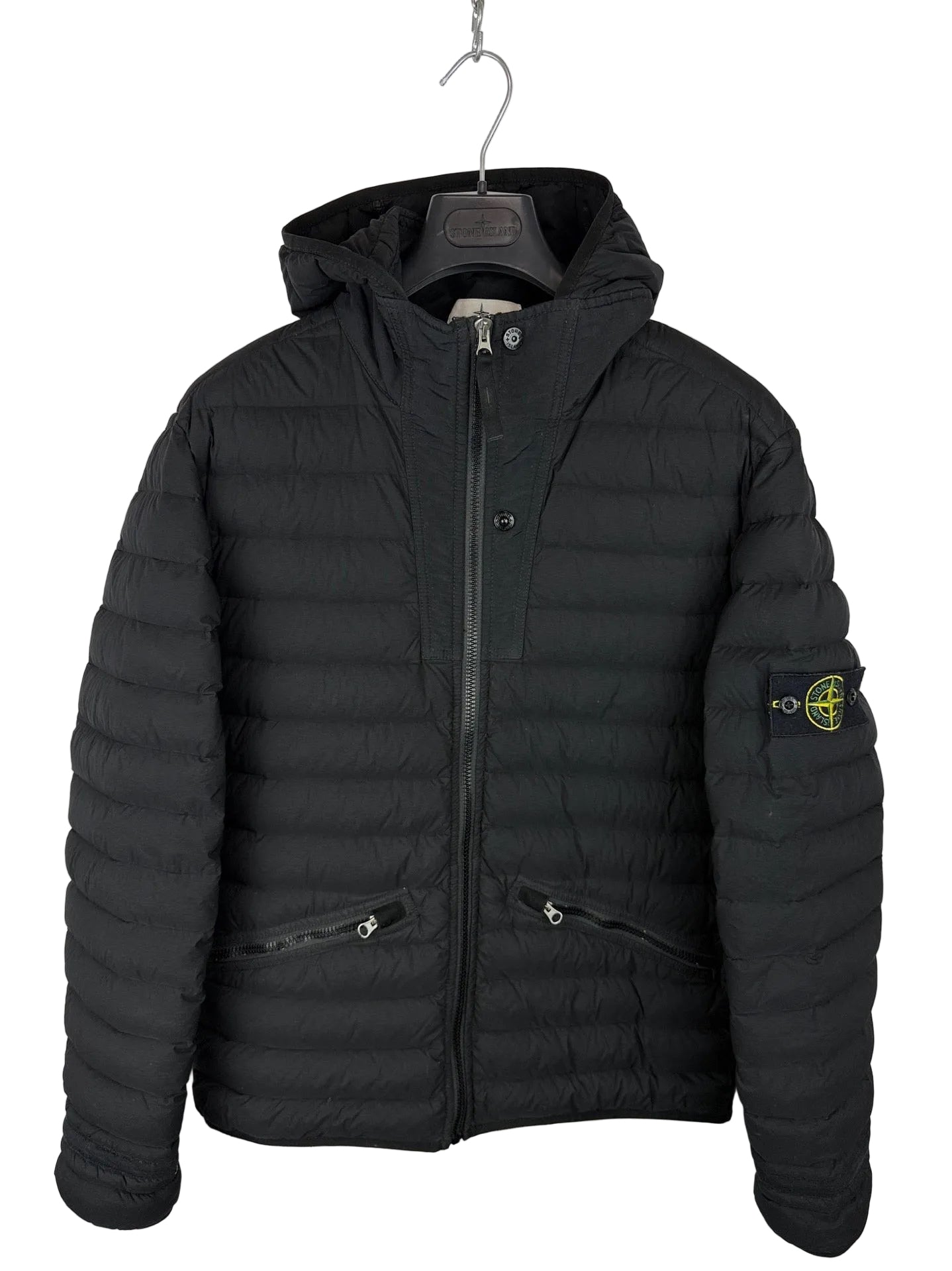 Giacca nera Loom Woven Down Chambers Stretch Nylon-TC Stone Island - Taglia M
