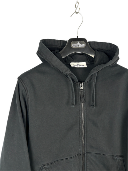 Felpa nera con zip e cappuccio Stone Island - Taglia M