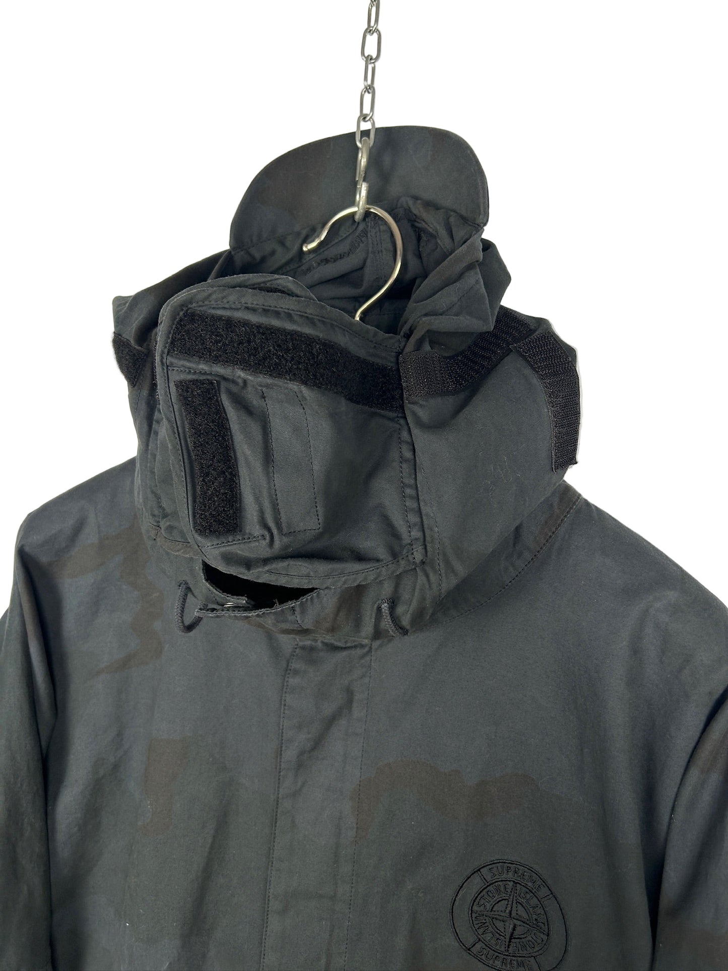 Giacca nera Riot Mask Brushed Cotton 2C Camo - OVD Stone Island x Supreme - Taglia L