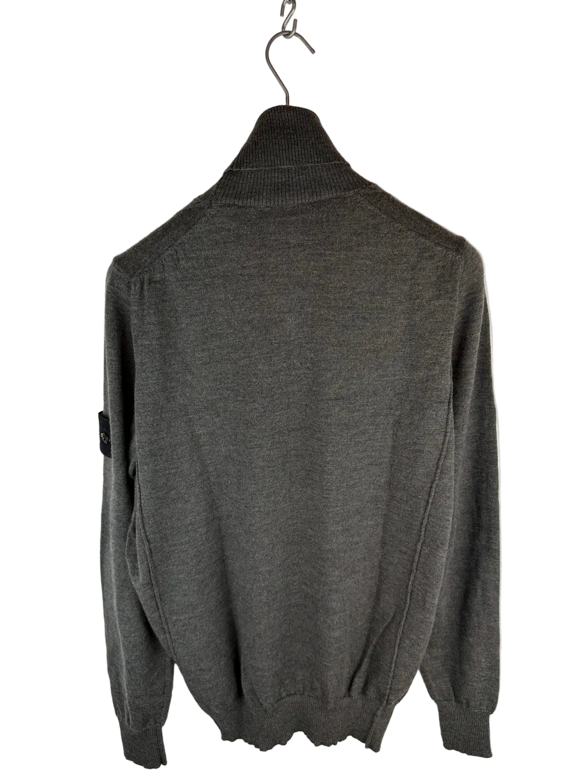 Maglione dolcevita grigio in 100% lana Stone Island - Taglia M