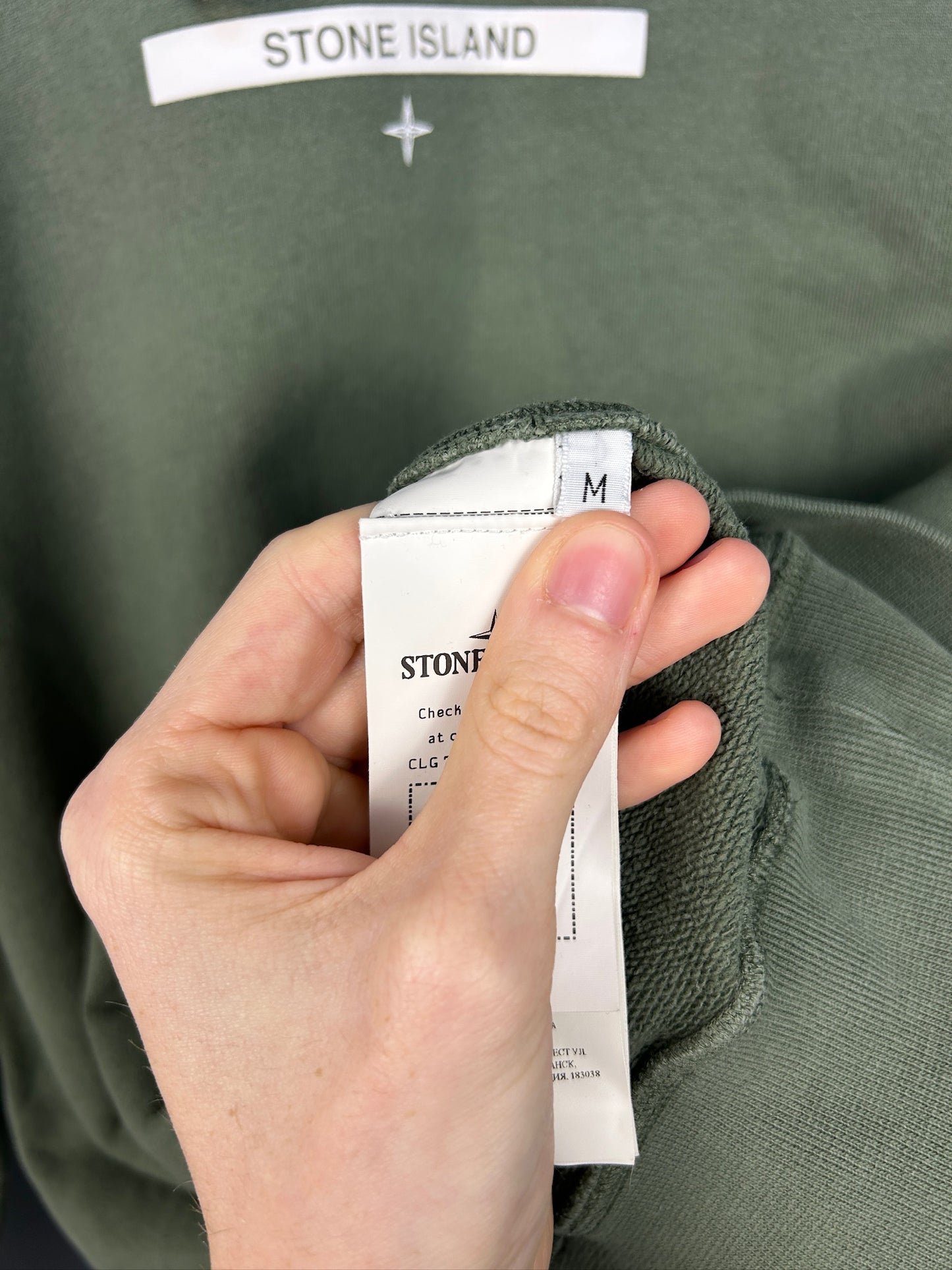 Felpa verde con cappuccio Stone Island - Taglia M