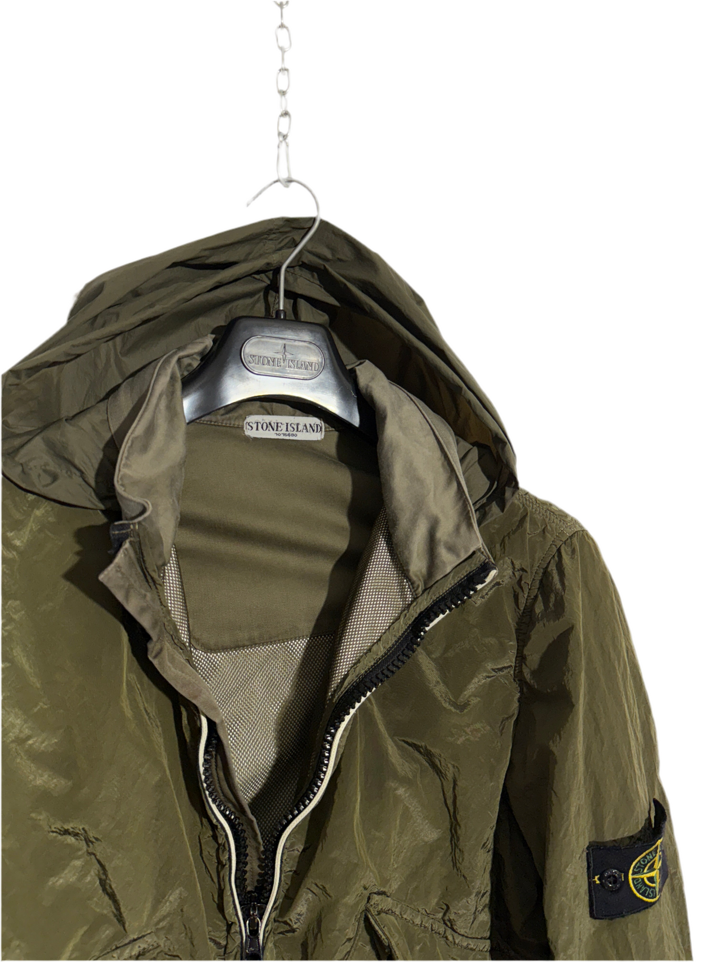Giacca del 2008 in Nylon metal verde oliva Stone Island - Taglia M
