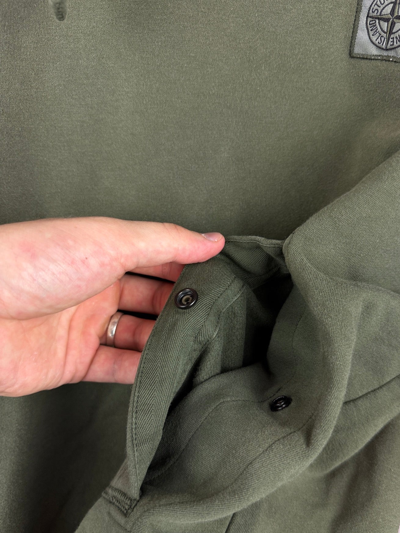 Felpa verde con cappuccio Stone Island - Taglia M
