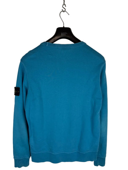 Felpa azzurra blu con taschino sul petto Stone Island - Taglia M