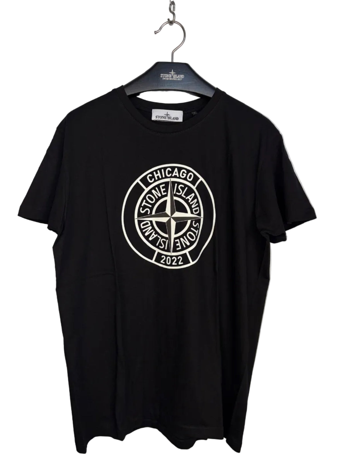 Promotional Black T-Shirt from Chicago Stone Island Shop - Size L