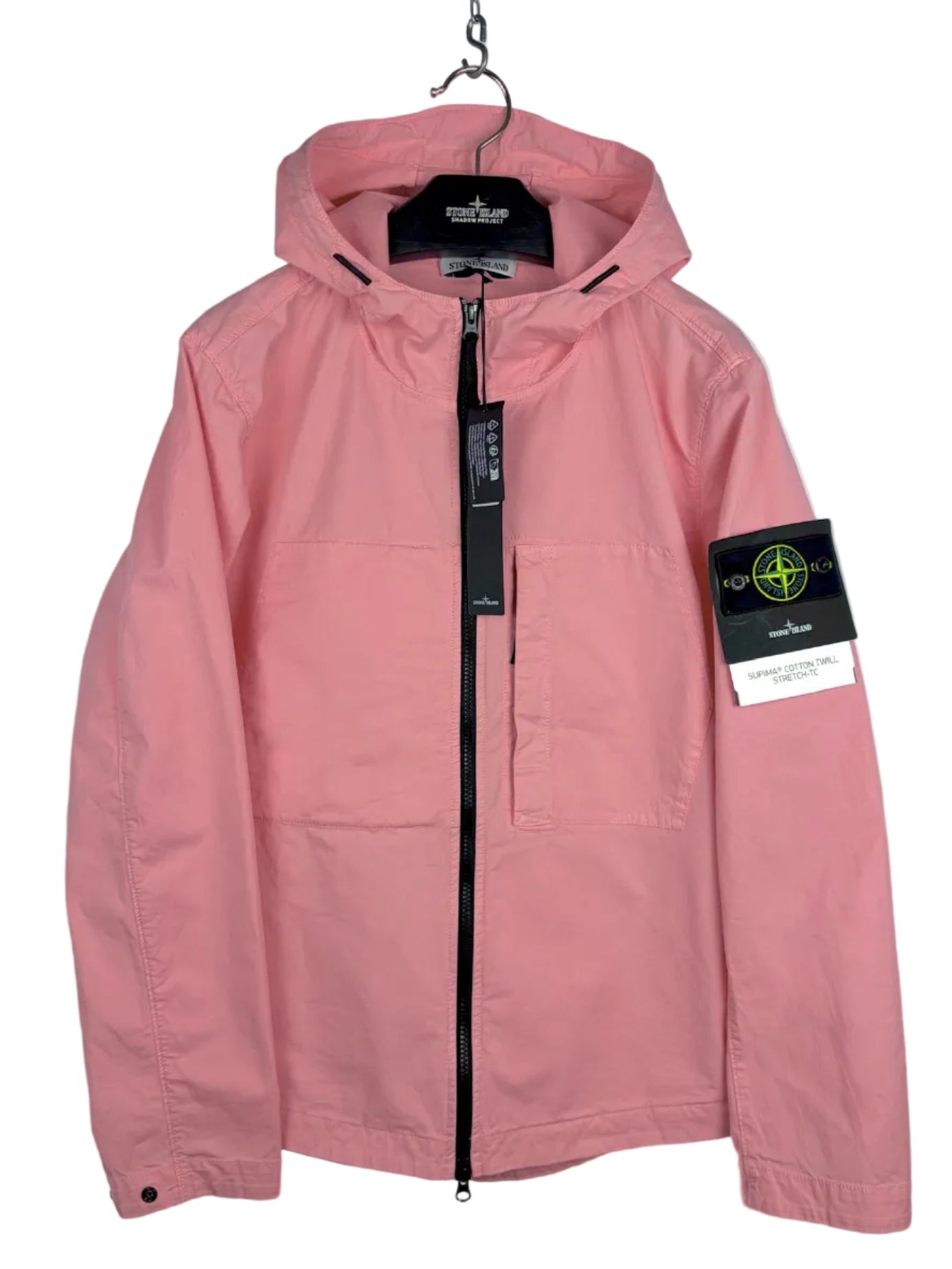 Giacca rosa Supima Cotton Twill Stretch-TC Stone Island (nuova con cartellino) - Taglia L