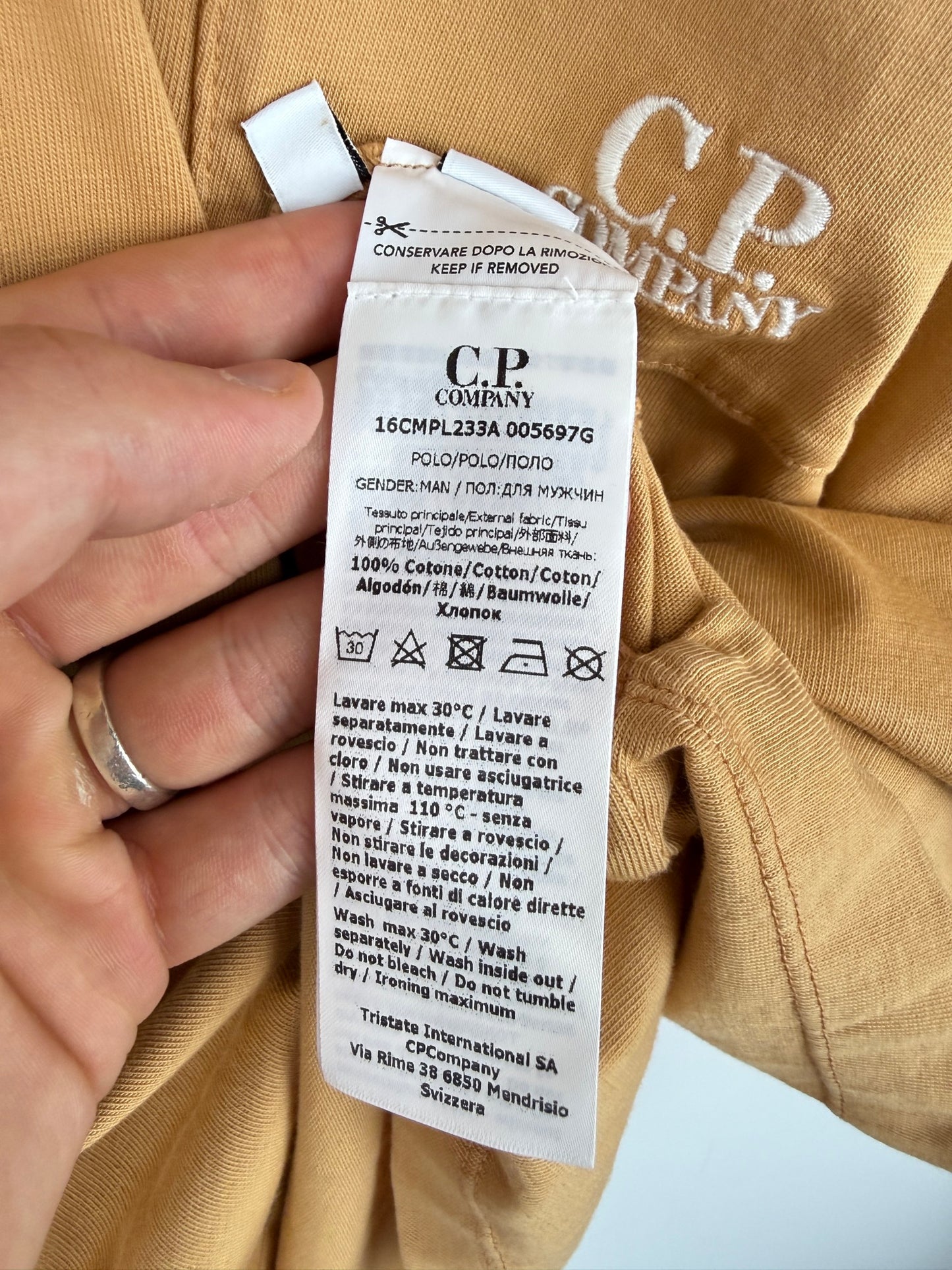 Polo arancione C.P. Company (nuova con cartellino) - Taglia L