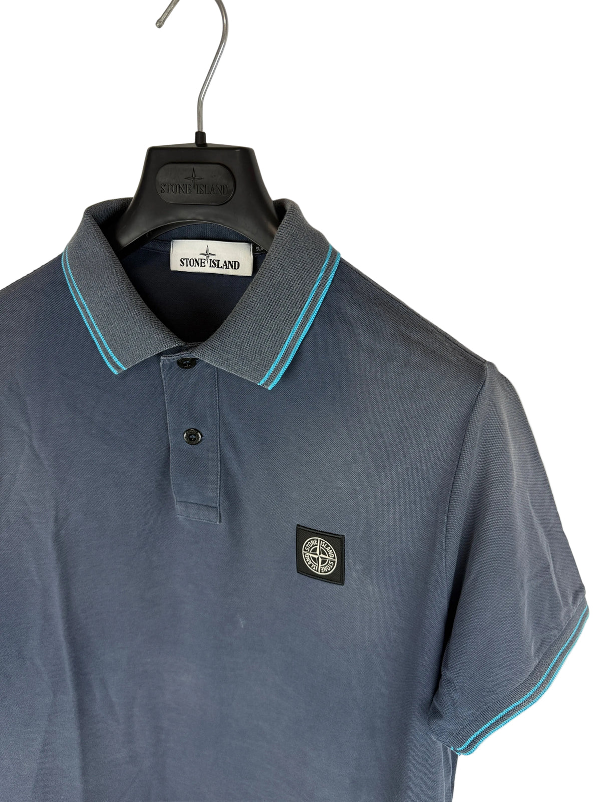 Polo blu Stone Island - Taglia L - foto 2