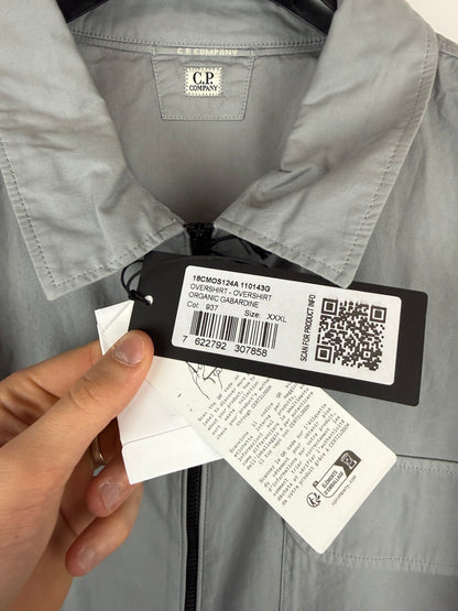 Overshirt grigia con chiusura a zip C.P. Company (nuova con cartellino) - Taglia 3XL