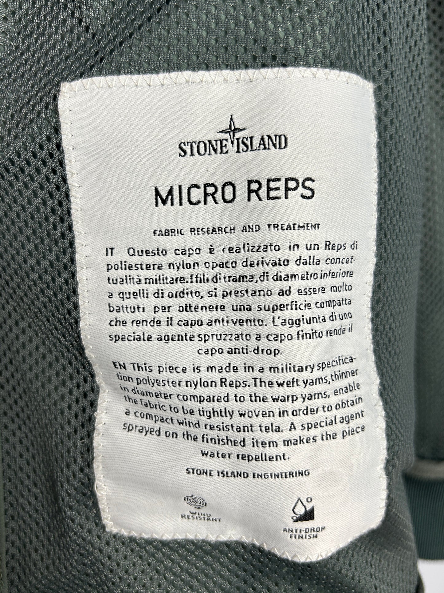 Giacca verde Stone Island "Micro Reps" - Taglia XXXL