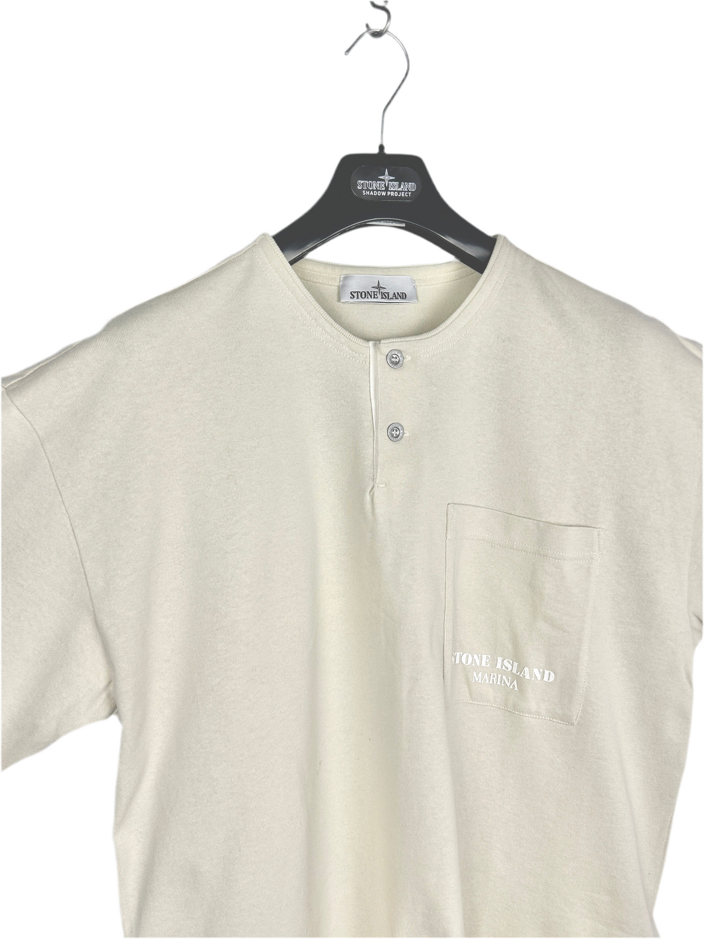 T-shirt bianco panna Stone Island Marina - Taglia M