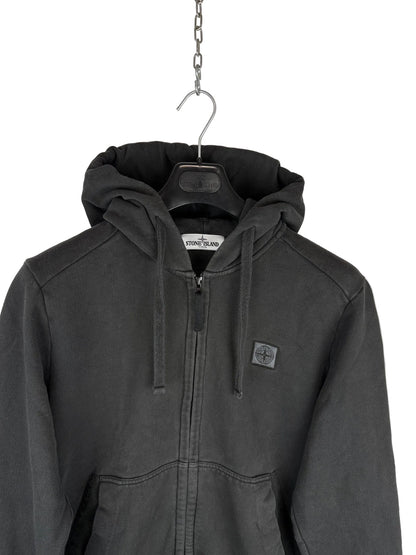 Felpa nera con zip e cappuccio Stone Island - Taglia XL