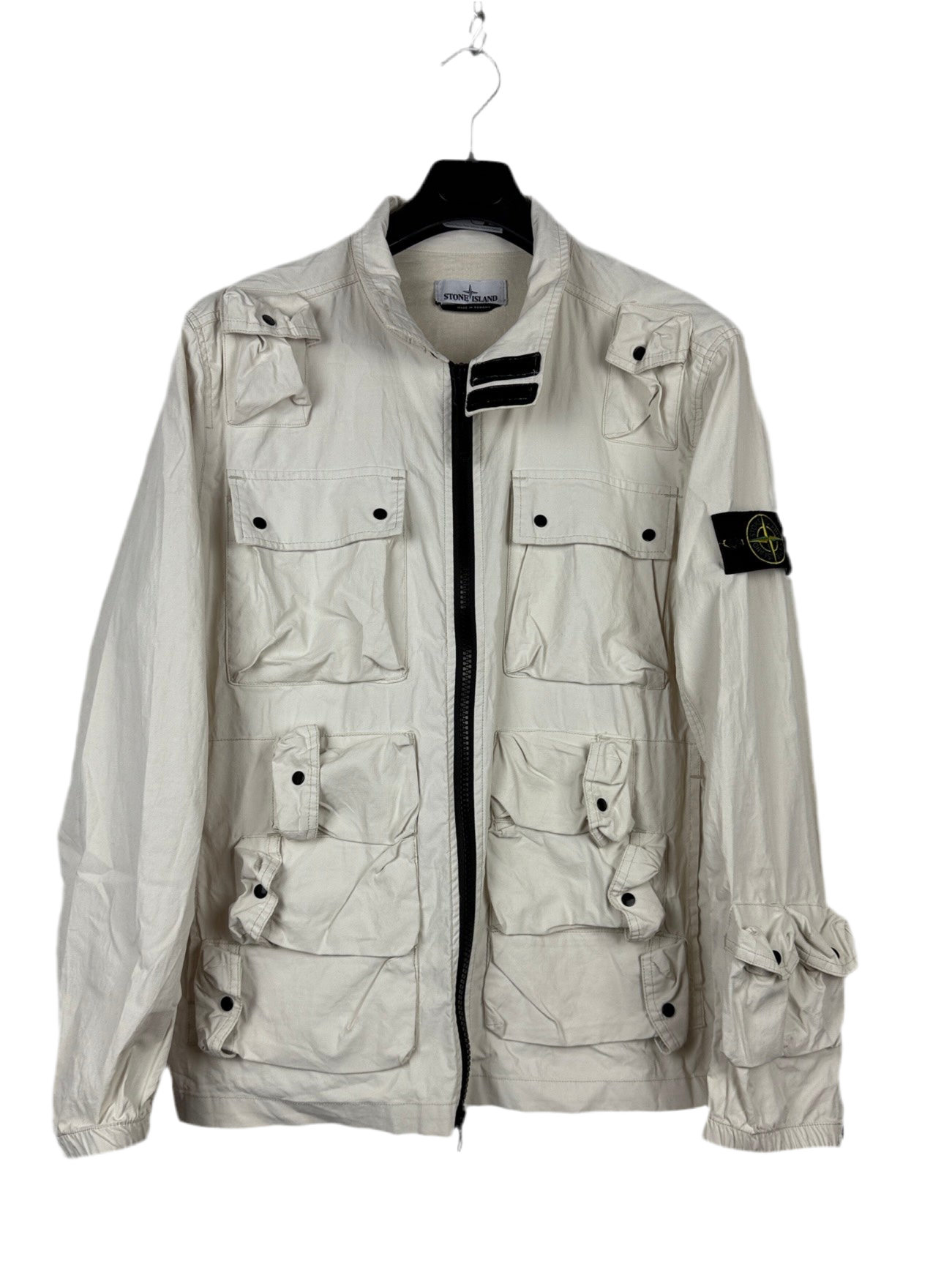 Giacca bianco-panna Canvas Placcato Stone Island - Taglia M