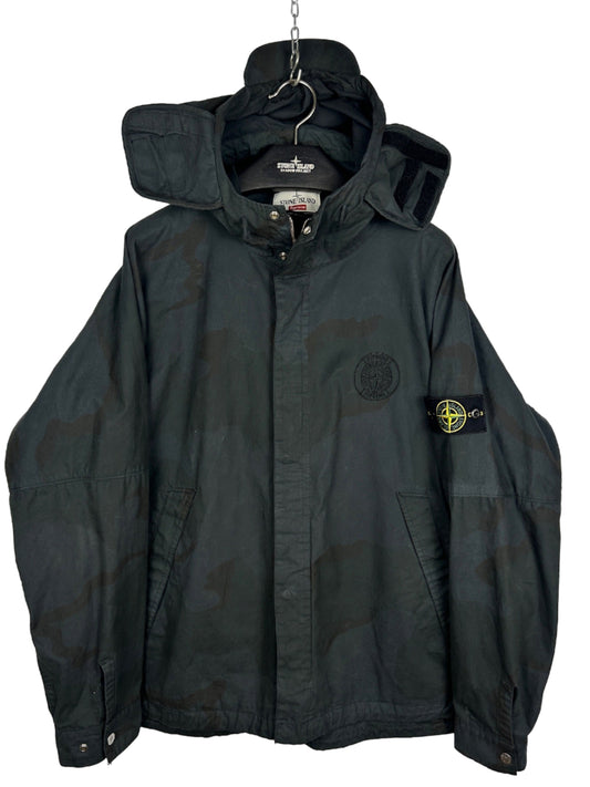 Giacca nera Riot Mask Brushed Cotton 2C Camo - OVD Stone Island x Supreme - Taglia L