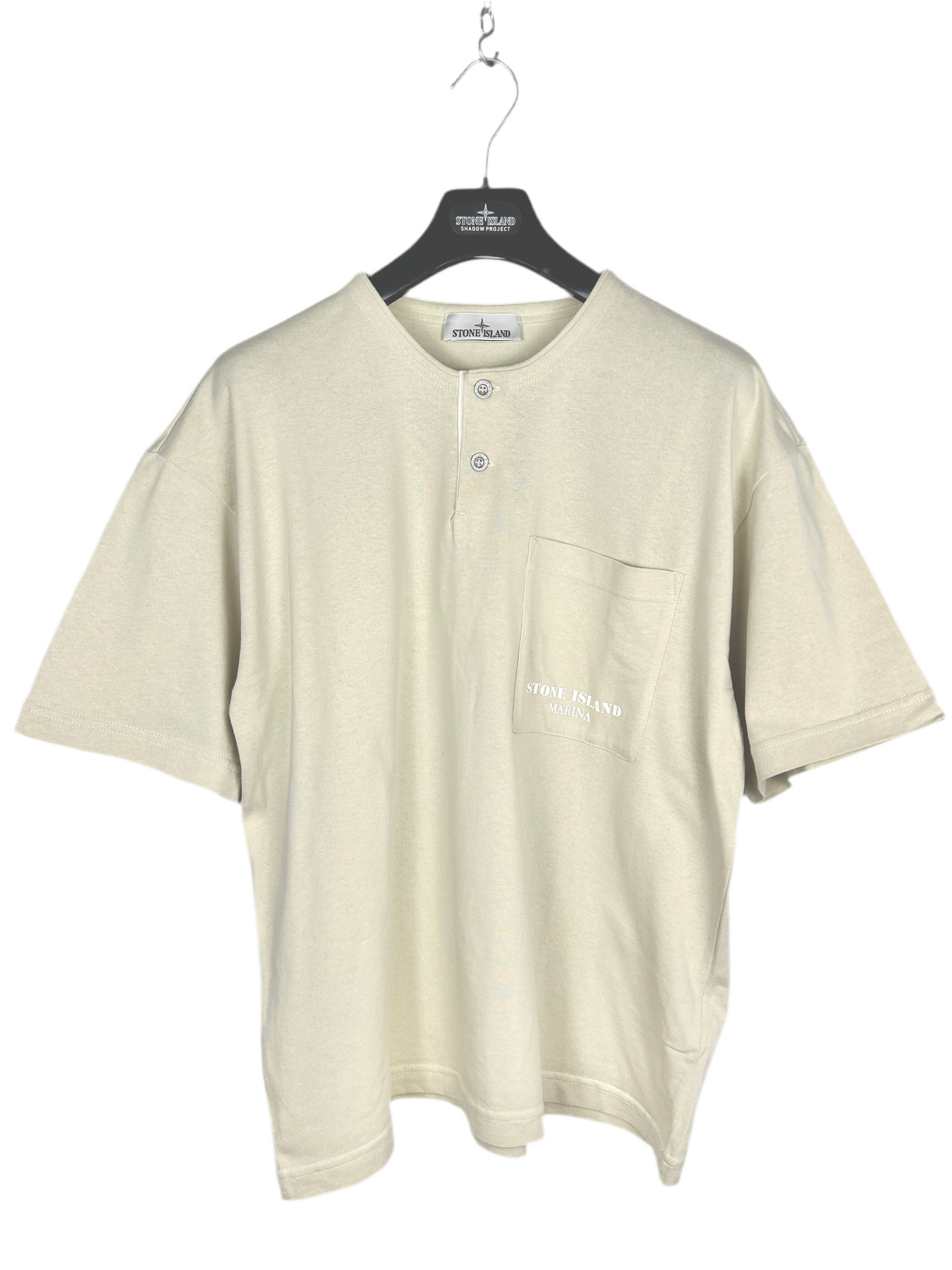 T-shirt bianco panna Stone Island Marina - Taglia M