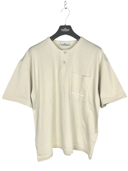 T-shirt bianco panna Stone Island Marina - Taglia M