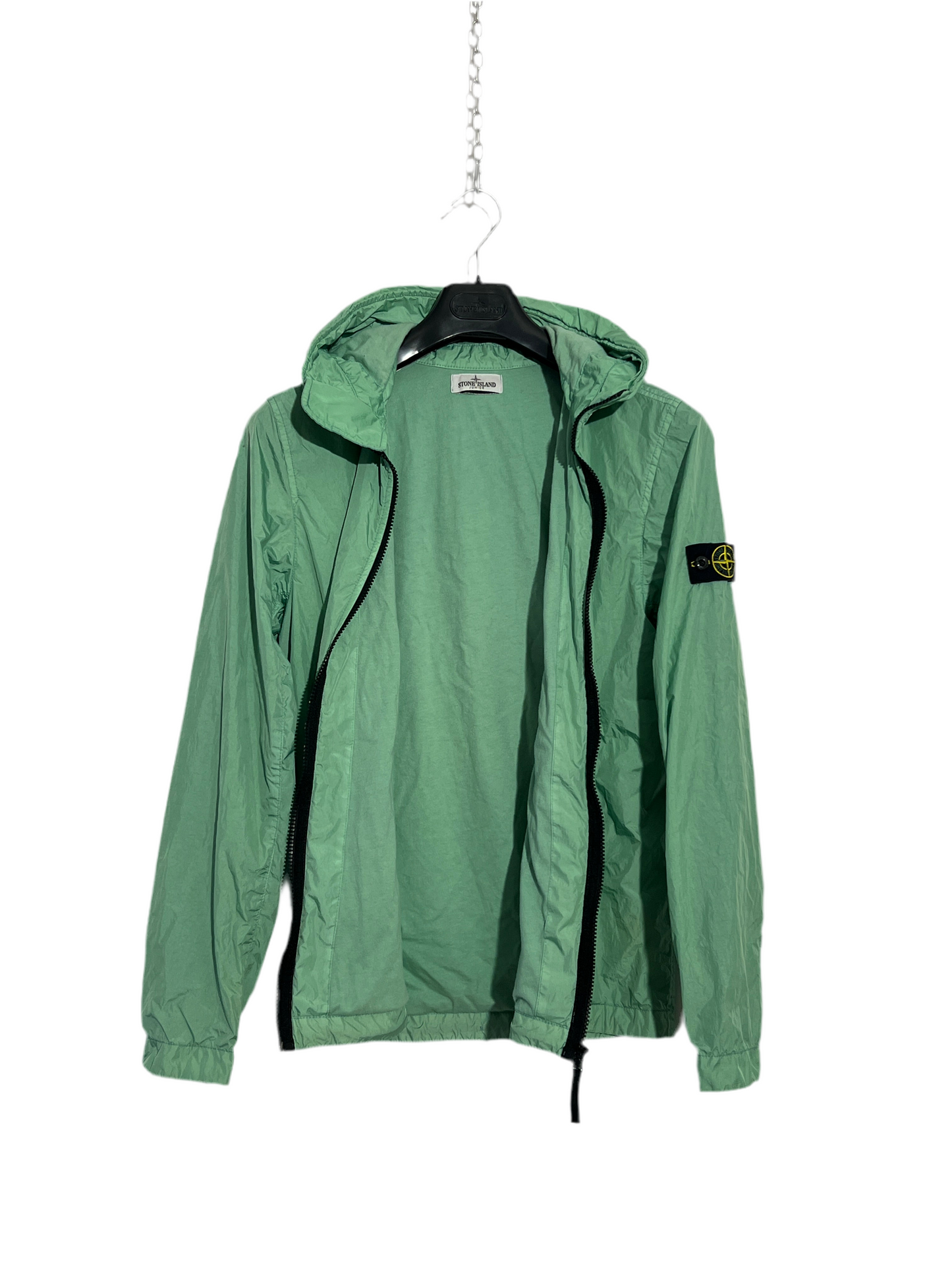 Giacca verde menta con zip e cappuccio Stone Island - Taglia Junior (14 anni, 170cm)
