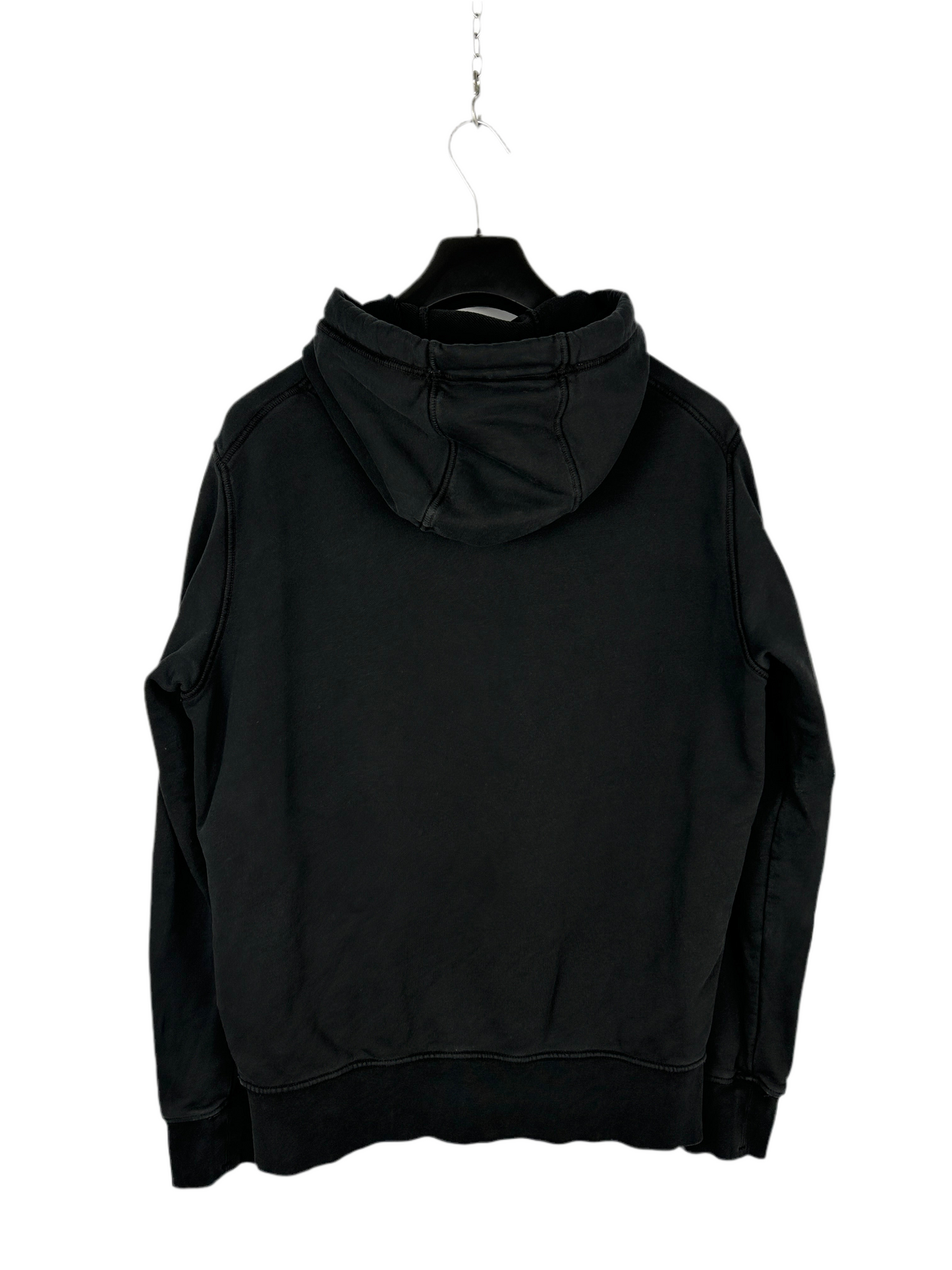 Felpa nera con zip e cappuccio Stone Island - Taglia M