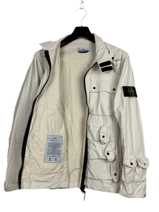 Giacca bianco-panna Canvas Placcato Stone Island - Taglia M