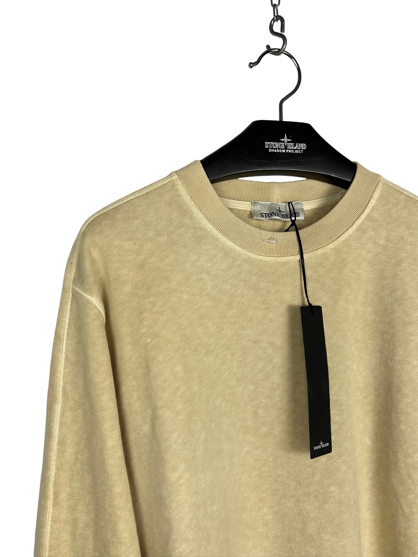 Felpa beige “Tinto old” Stone Island (nuova con cartellino) - Taglia XXL