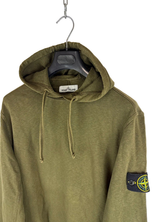 Felpa verde kaki con cappuccio Stone Island - Taglia L