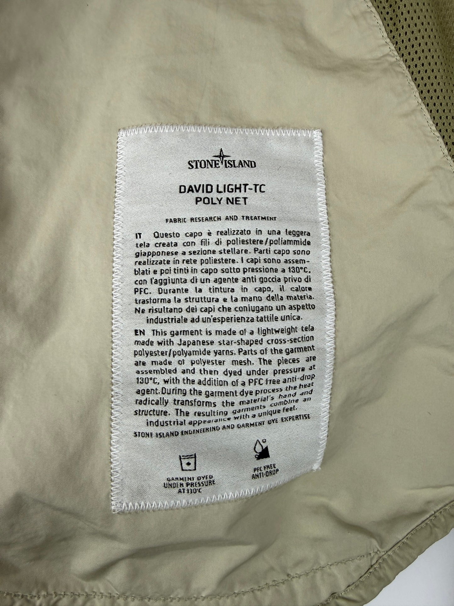 Giacca smanicato David Light-TC Poly Net Stone Island - Taglia M