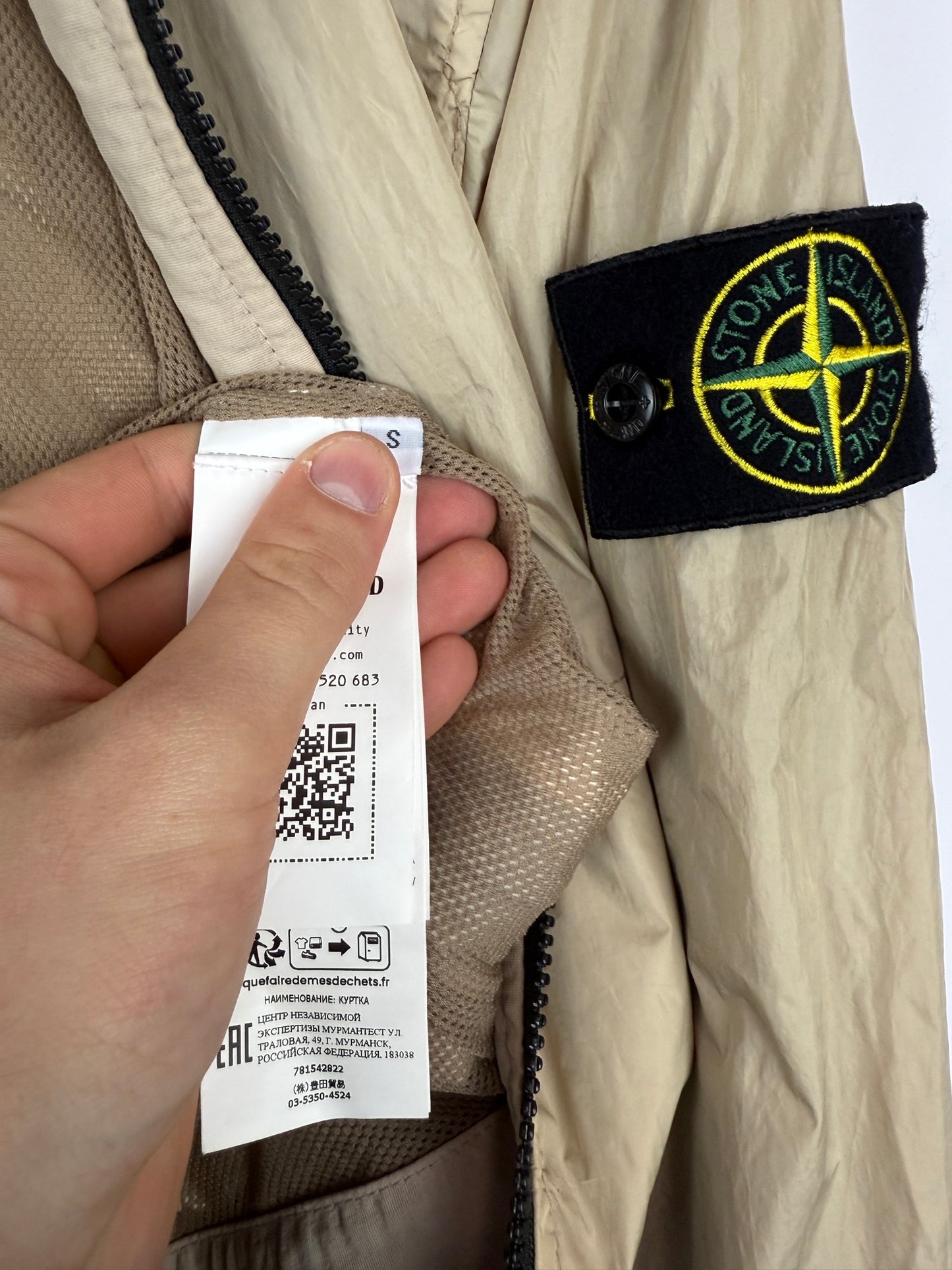 Giacca beige Garment Dyed Crinkle Reps NY Stone Island - Taglia S