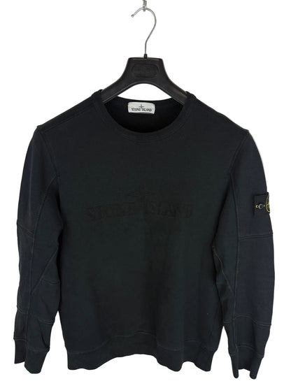 Felpa nera con logo Stone Island - Taglia M