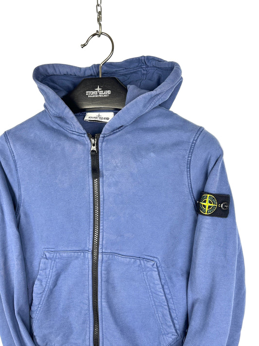 Felpa blu con zip e cappuccio Stone Island - Taglia Junior (6 anni)