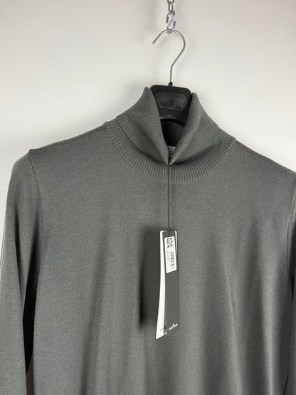 Maglione dolcevita grigio Stone Island (nuovo con cartellino) - Taglia S