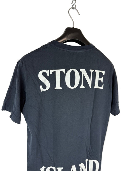 T-shirt blu navy con stampa Stone Island - Taglia M