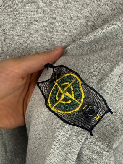 Maglione leggero grigio con Mesh Badge Stone Island - Taglia 3XL
