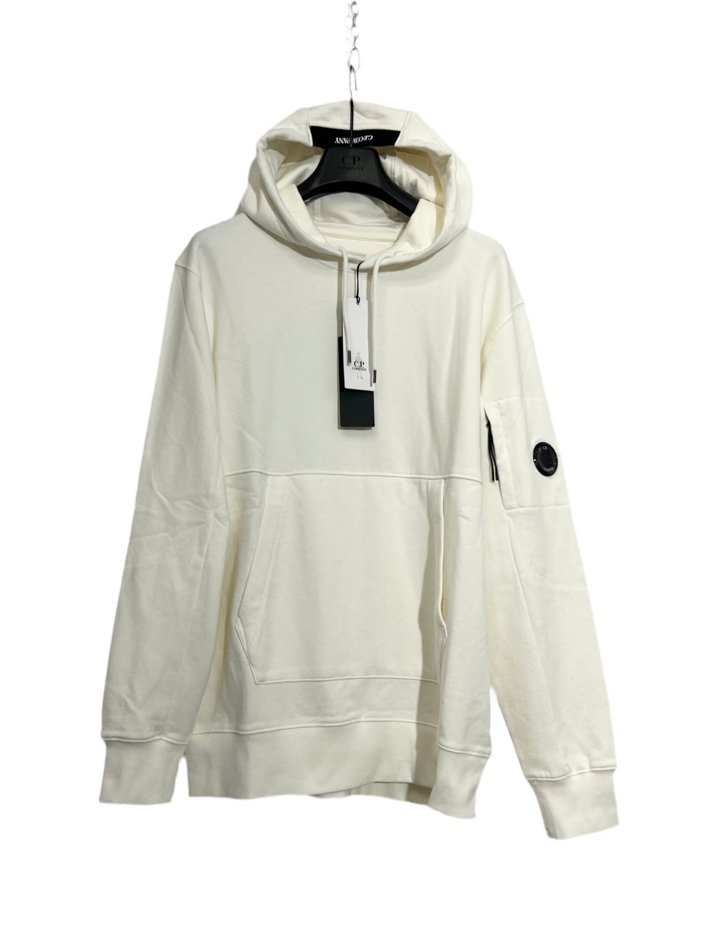 Felpa bianca con cappuccio C.P. Company (nuova con cartellino) - Taglia XL