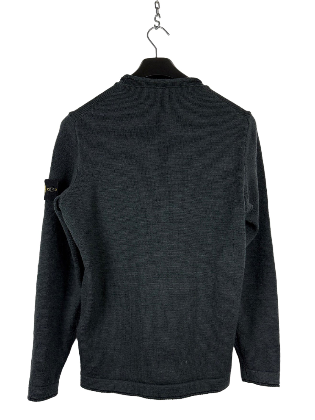 Maglione blu con taschino in lana Stone Island - Taglia M