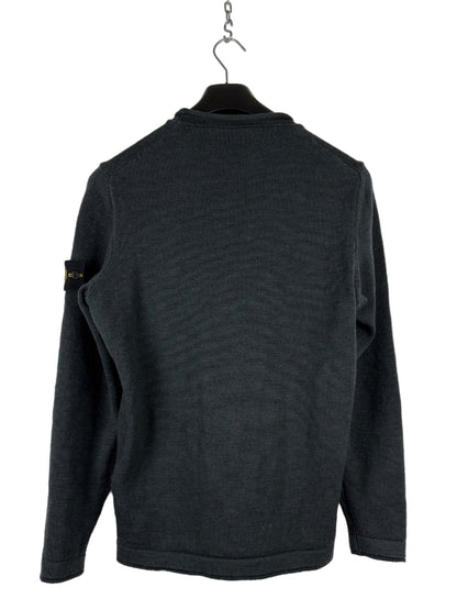 Maglione blu con taschino in lana Stone Island - Taglia M