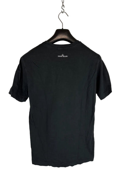 Black Stone Island Print T-Shirt - Junior Size (14 Years, 170cm)