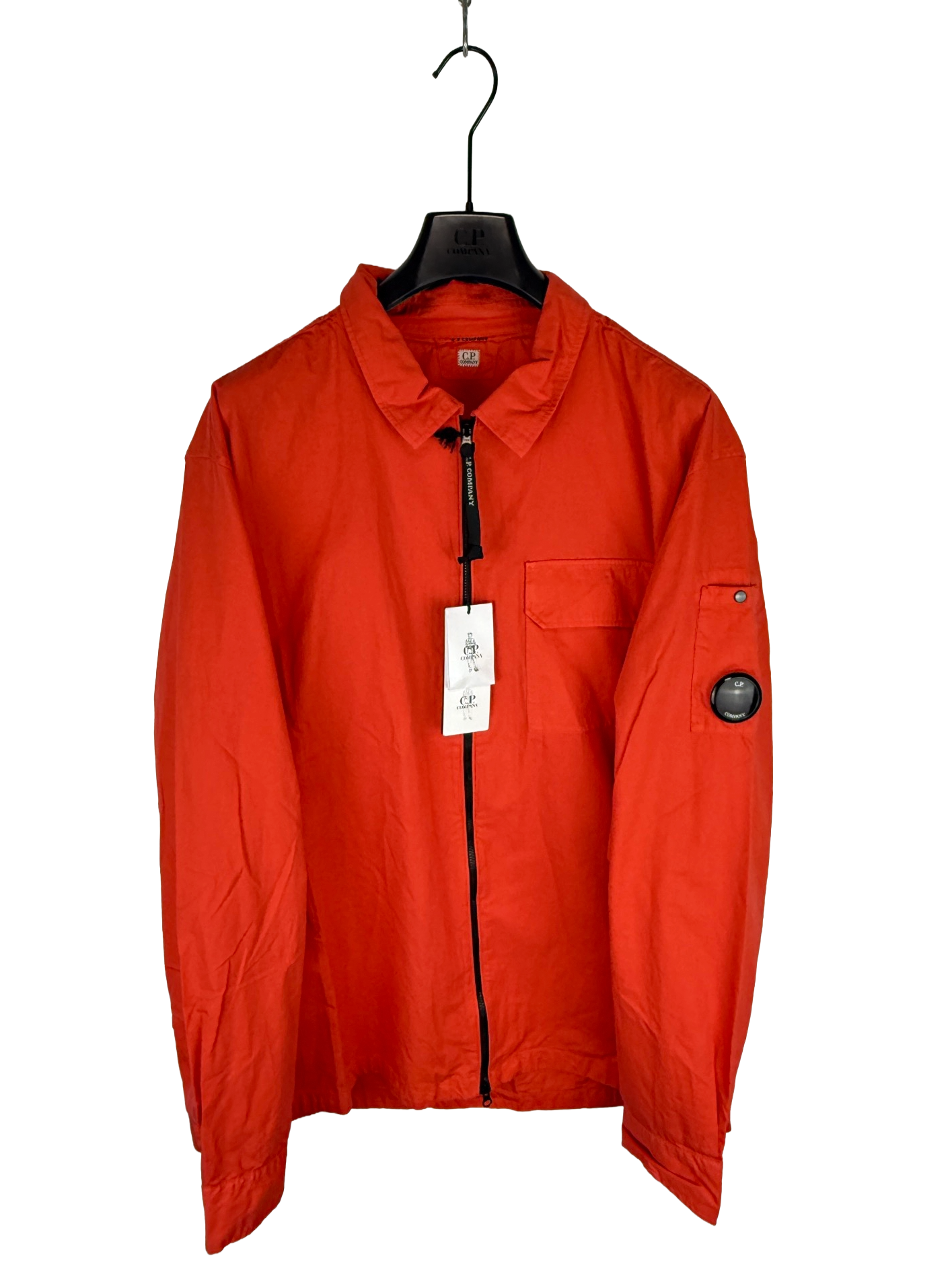 Overshirt arancione con chiusura a zip C.P. Company (nuova con cartellino) - Taglia 3XL