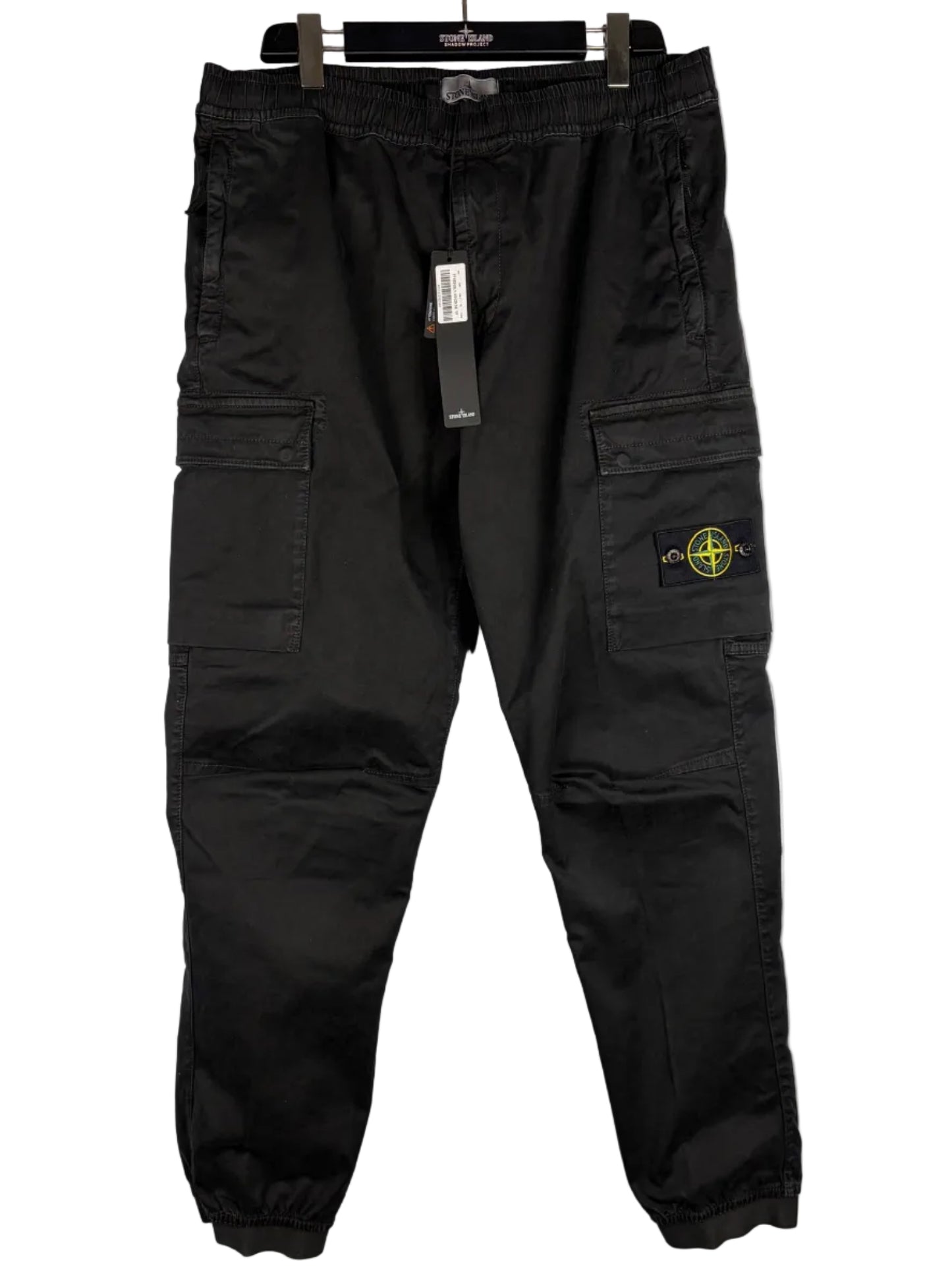 Pantaloni cargo neri Stone Island (nuovi con cartellino) - Taglia W36